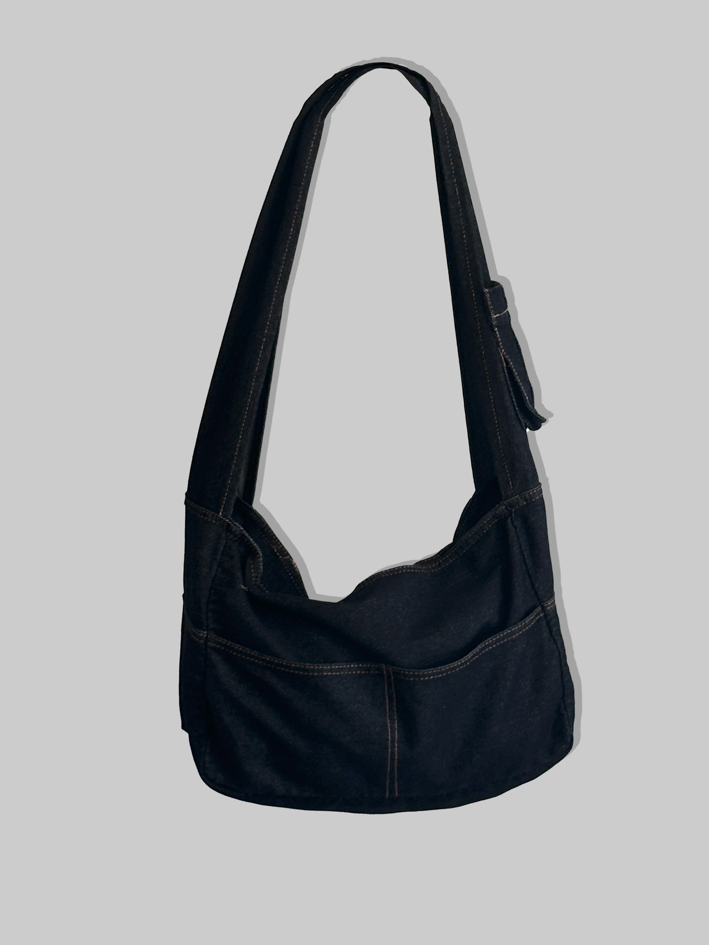 Noir Denim Shoulder Bag